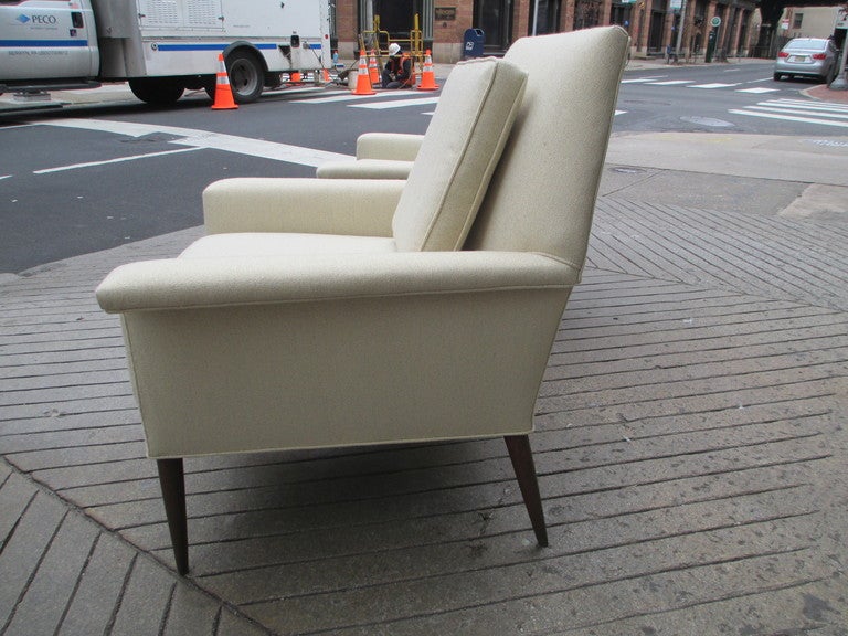 Pair Selig Upolstered Arm Chairs  In Excellent Condition In Philadelphia, PA